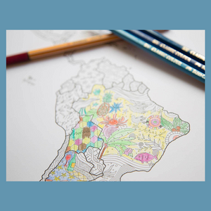 Colouring World Map Poster